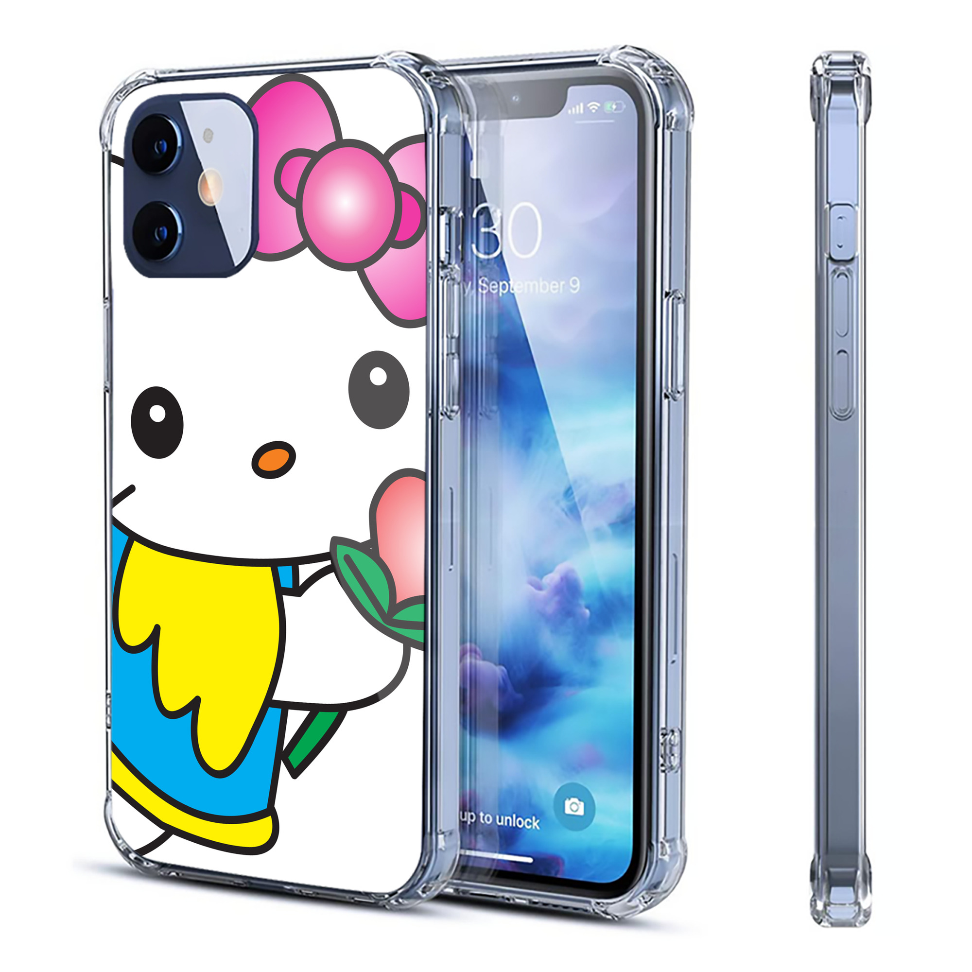 （画像用） Hello Kitty ハローキティ 【iPhone 12シリーズ対応】透明スマホケース（クリアソフトケース）